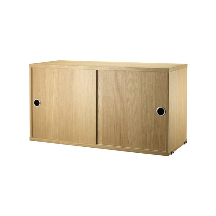 Cabinet con puertas correderas String - Roble, 78x30 cm - String