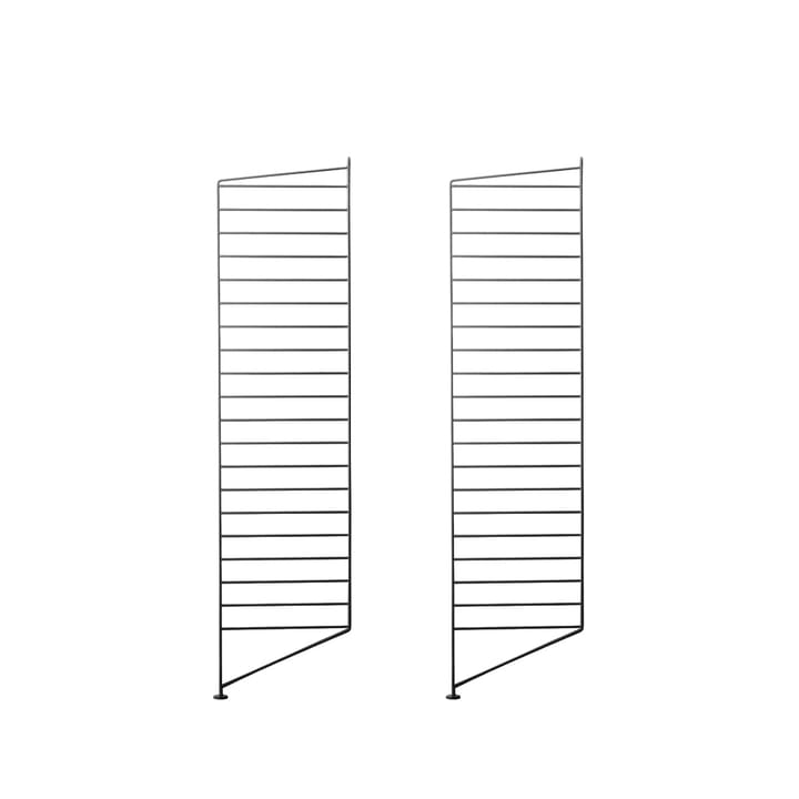 Panel de suelo String - Negro, 115x30 cm, paquete de 2 - String