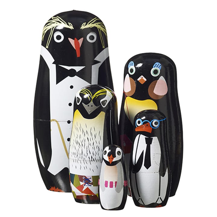 Matrioska Penguin Family - set de 5, multi - Superliving