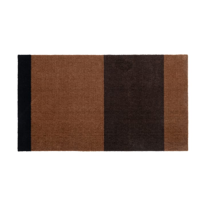 Alfombra Stripes by tica, horizontal - Cognac-dark brown-black, 67x120 cm - Tica copenhagen