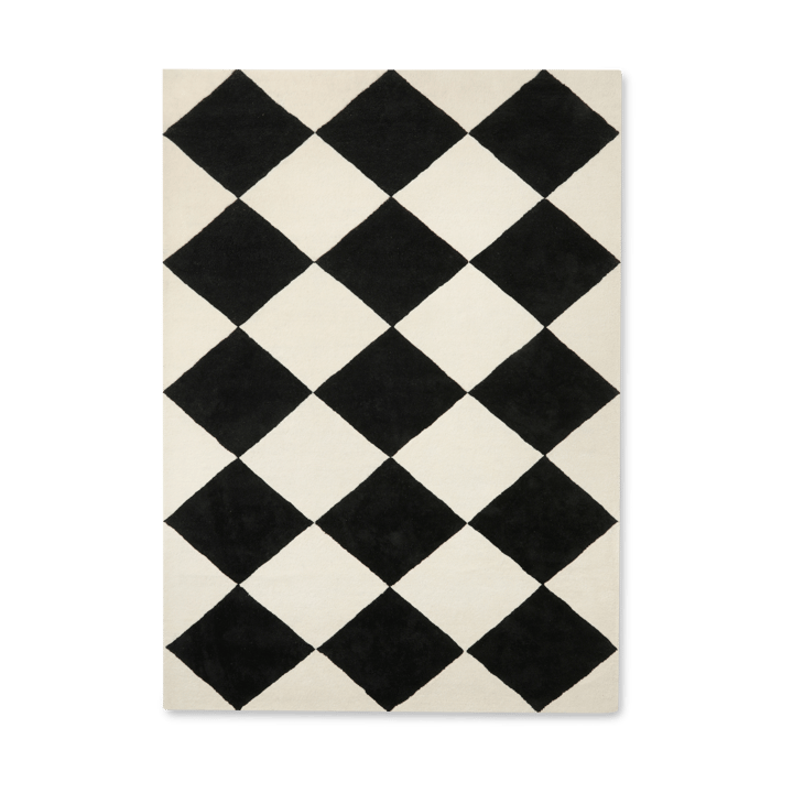 Alfombra de lana Tenman 170x240 cm - Black-white - Tinted
