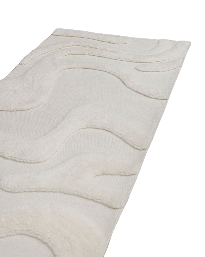 Alfombra de recibidor de lana Norlander 80x250 cm - White - Tinted