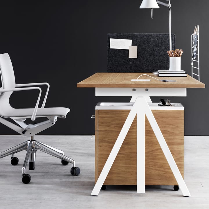 Base de escritorio Works - Blanco, ajustable en altura - Works