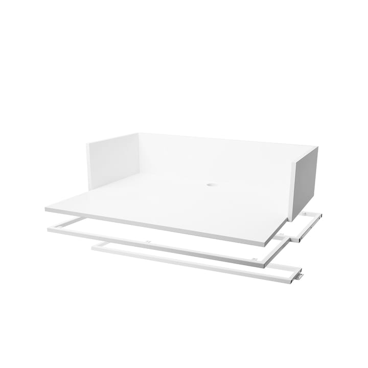 Módulo escritorio Molto 840 - Blanco, incl. marcos de metal blancos - Zweed