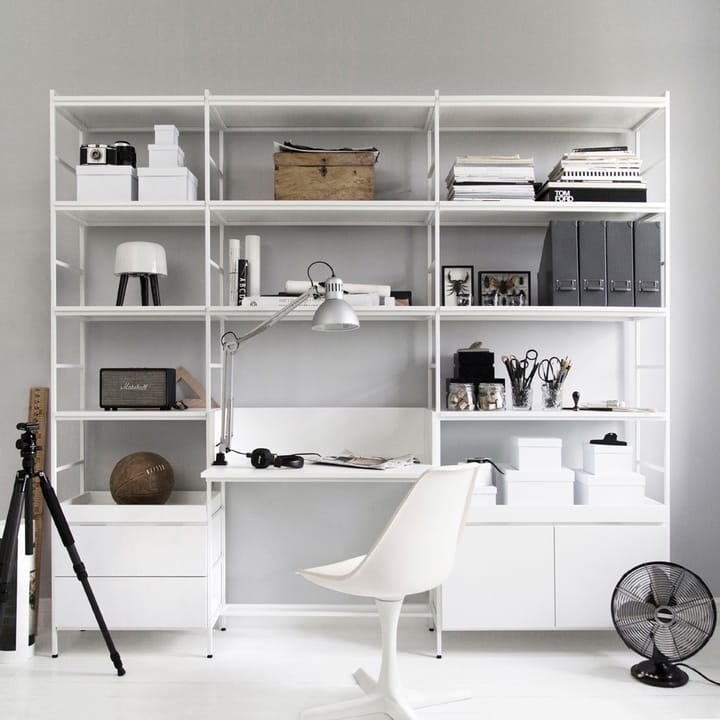 Módulo escritorio Molto 840 - Blanco, incl. marcos de metal blancos - Zweed